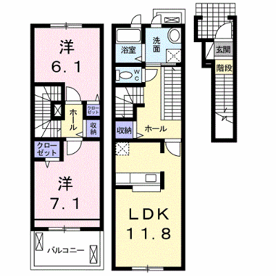 サンビレッジⅡ 203【管理NO：1-017487201-02030】 ★家具家電は申し込み後に搬入します★ ★2026年10月中旬入居可能★の外観画像