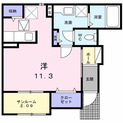 ロジュマン堀之内 102【管理NO：1-025748301-01020】 ★家具家電は申し込み後に搬入します★の外観画像