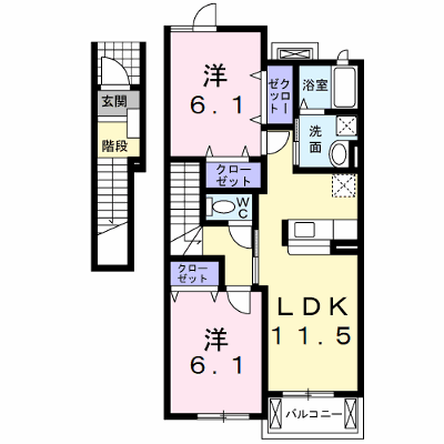 フレスクーラＢ 202【管理NO：1-014050402-02020】 ★家具家電は申し込み後に搬入します★ ★2026年10月中旬入居可能★の外観画像