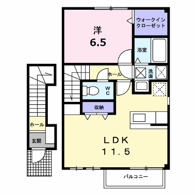 プリムローズ 203【管理NO：1-014274801-02030】 ★家具家電は申し込み後に搬入します★ ★2026年10月上旬入居可能★の外観画像