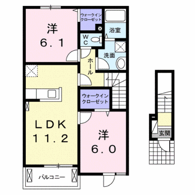 カンタービレ 202【管理NO：1-020432801-02020】 ★家具家電は申し込み後に搬入します★ ★2026年10月上旬入居可能★の外観画像