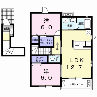 ＬＡ・ＶＩＴＡＲＯＳＡ 201【管理NO：1-022691701-02010】 ★家具家電は申し込み後に搬入します★ ★2026年10月下旬入居可能★の外観画像