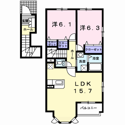 トリノ　フルートＢ 201【管理NO：1-013707802-02010】 ★家具家電は申し込み後に搬入します★ ★2026年09月上旬入居可能★の外観画像