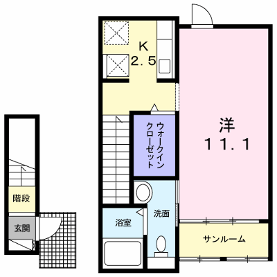 クレッセント 203【管理NO：1-019784801-02030】 ★家具家電は申し込み後に搬入します★ ★2026年10月中旬入居可能★の外観画像