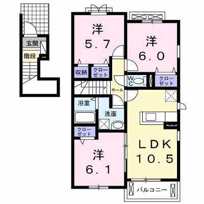 クラール南庄町　Ｃ 201【管理NO：1-022513703-02010】 ★家具家電は申し込み後に搬入します★ ★2026年10月下旬入居可能★の外観画像