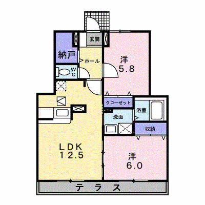 エレガンツァ・プリムラⅡ 102【管理NO：1-015084201-01020】 ★家具家電は申し込み後に搬入します★の外観画像