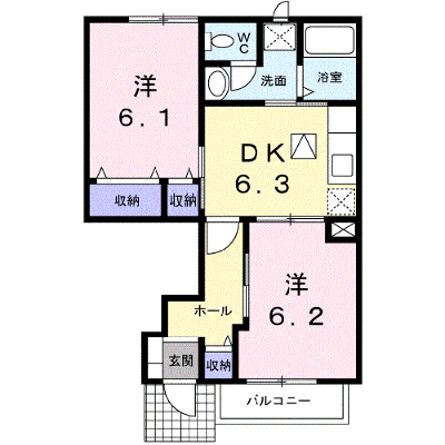 グリーンヒルほたるＢ 103【管理NO：1-012076201-01030】 ★家具家電は申し込み後に搬入します★ ★2026年10月中旬入居可能★の外観画像