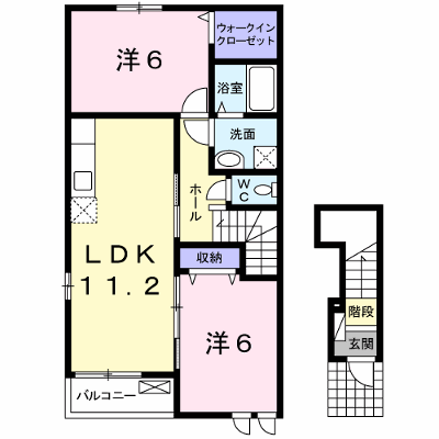 ベル・ラビイーニアＡ 201【管理NO：1-016628001-02010】 ★家具家電は申し込み後に搬入します★ ★2026年10月中旬入居可能★の外観画像