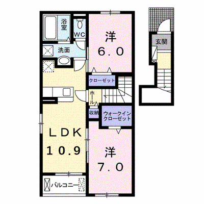 フィオーレ　Ａ 203【管理NO：1-026583901-02030】 ★家具家電は申し込み後に搬入します★ ★2026年10月下旬入居可能★の外観画像