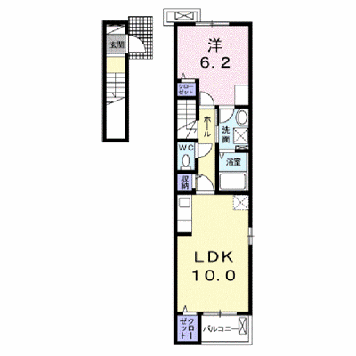 グランツＢ 201【管理NO：1-024807002-02010】 ★家具家電は申し込み後に搬入します★ ★2026年10月中旬入居可能★の外観画像