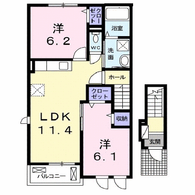 アルモニーアＢ 201【管理NO：1-021895602-02010】 ★家具家電は申し込み後に搬入します★ ★2026年10月中旬入居可能★の外観画像
