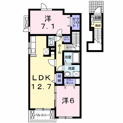 アーバンハイツ小松Ｆ 204【管理NO：1-017439901-02040】 ★家具家電は申し込み後に搬入します★ ★2026年10月上旬入居可能★の外観画像