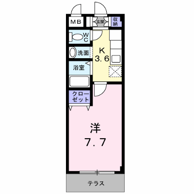 パル本城 103【管理NO：1-010895601-01030】 ★家具家電は申し込み後に搬入します★ ★2026年09月下旬入居可能★の外観画像