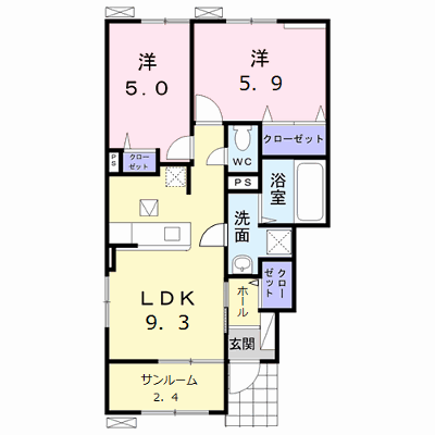 ベストライフ野面Ⅱ 101【管理NO：1-025091402-01010】 ★家具家電は申し込み後に搬入します★ ★2026年10月上旬入居可能★の外観画像