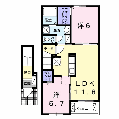グランディールＤ 203【管理NO：1-021474601-02030】 ★家具家電は申し込み後に搬入します★ ★2026年10月中旬入居可能★の外観画像