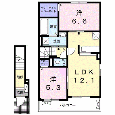 カーサ・スペランツァⅡ 205【管理NO：1-025185802-02050】 ★家具家電は申し込み後に搬入します★ ★2026年10月上旬入居可能★の外観画像