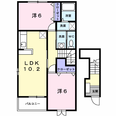 オアシス大内Ⅲ 201【管理NO：1-013737103-02010】 ★家具家電は申し込み後に搬入します★ ★2026年09月中旬入居可能★の外観画像