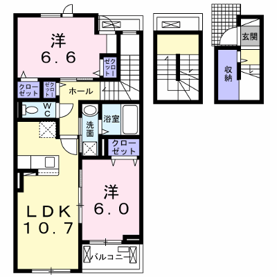 ウィステリア　壱 303【管理NO：1-026103101-03030】 ★家具家電は申し込み後に搬入します★ ★2026年10月上旬入居可能★の外観画像