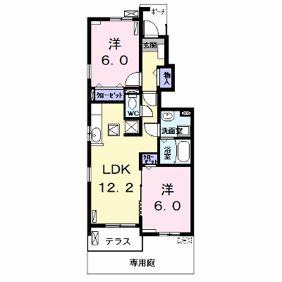 フランコリーヌ 101【管理NO：1-023947301-01010】 ★家具家電は申し込み後に搬入します★ ★2026年10月中旬入居可能★の外観画像