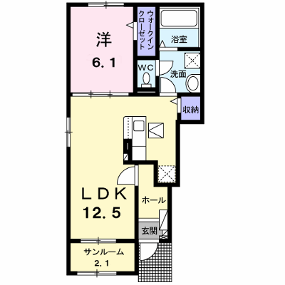 ピアニッシモⅡ 101【管理NO：1-028356602-01010】 ★家具家電は申し込み後に搬入します★ ★2026年10月中旬入居可能★の外観画像