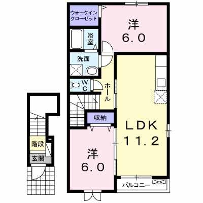 フラワーヒルズⅡ 203【管理NO：1-017014801-02030】 ★家具家電は申し込み後に搬入します★ ★2026年10月中旬入居可能★の外観画像