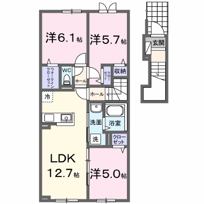 フェリーチェ 204【管理NO：1-027555701-02040】 ★家具家電は申し込み後に搬入します★ ★2026年10月中旬入居可能★の外観画像