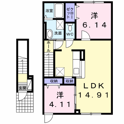 サンライズ彩 203【管理NO：1-018449701-02030】 ★家具家電は申し込み後に搬入します★ ★2026年10月上旬入居可能★の外観画像