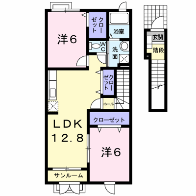 ヒラソールＢ 202【管理NO：1-015294002-02020】 ★家具家電は申し込み後に搬入します★ ★2026年10月上旬入居可能★の外観画像