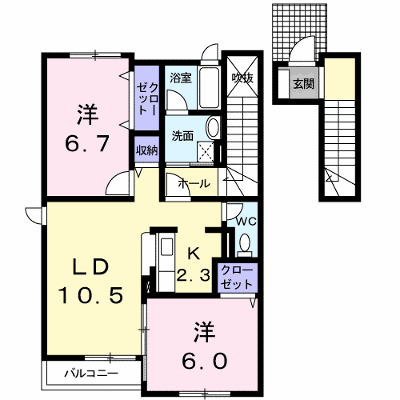 エルム　プラシードＡ－７号館 204【管理NO：1-015709301-02040】 ★家具家電は申し込み後に搬入します★の外観画像