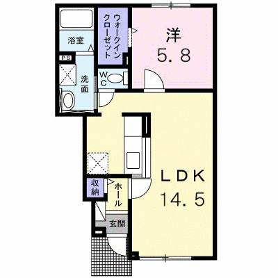 エクレールⅥ 102【管理NO：1-018912501-01020】 ★家具家電は申し込み後に搬入します★ ★2026年10月中旬入居可能★の外観画像
