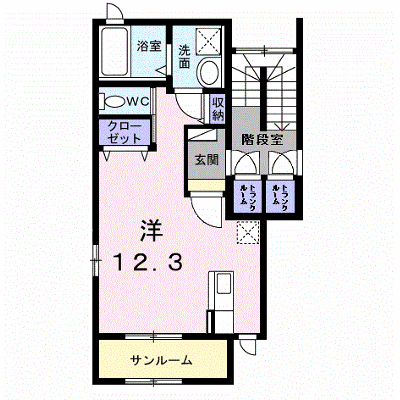 Ｒｏｒｓａ　Ｋ 202【管理NO：1-021121601-02020】 ★家具家電は申し込み後に搬入します★の外観画像