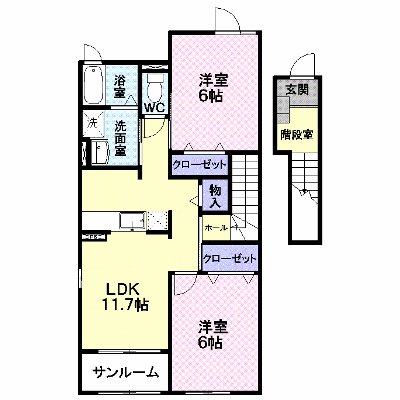 スリーアロー　Ｂ 203【管理NO：1-016906802-02030】 ★家具家電は申し込み後に搬入します★ ★2026年10月中旬入居可能★の外観画像