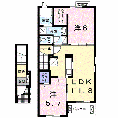 エトワール 203【管理NO：1-021987601-02030】 ★家具家電は申し込み後に搬入します★ ★2026年10月中旬入居可能★の外観画像