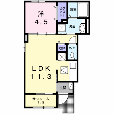 ベルアムールＢ 101【管理NO：1-026863402-01010】 ★家具家電は申し込み後に搬入します★ ★2026年10月上旬入居可能★の外観画像