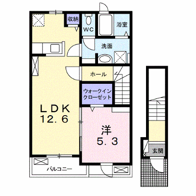 ラヴィエ 202【管理NO：1-027076901-02020】 ★家具家電は申し込み後に搬入します★ ★2026年09月中旬入居可能★の外観画像