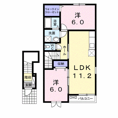 ルーチェラルゴⅡ 204【管理NO：1-017297401-02040】 ★家具家電は申し込み後に搬入します★ ★2026年10月上旬入居可能★の外観画像