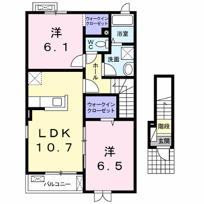サニーグレイス 201【管理NO：1-019668401-02010】 ★家具家電は申し込み後に搬入します★ ★2026年10月下旬入居可能★の外観画像
