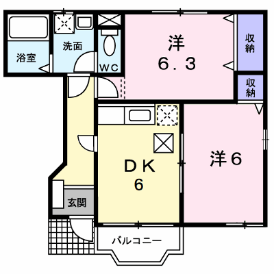 シャン・ド・フルールⅥ 102【管理NO：1-012355801-01020】 ★家具家電は申し込み後に搬入します★ ★2026年09月中旬入居可能★の外観画像