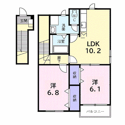 サンクレストール吉岡Ｙ 201【管理NO：1-007434201-02010】 ★家具家電は申し込み後に搬入します★ ★2026年10月中旬入居可能★の外観画像