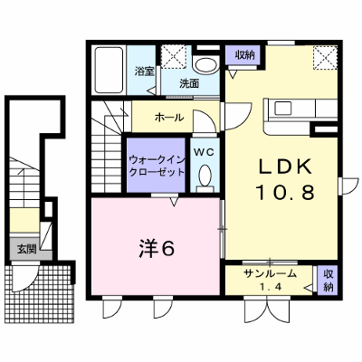 カルム　メゾン 202【管理NO：1-018941701-02020】 ★家具家電は申し込み後に搬入します★ ★2026年10月上旬入居可能★の外観画像