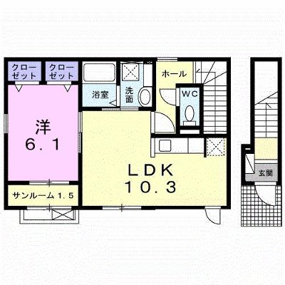 シャルマン櫻街　十番館 201【管理NO：1-025580101-02010】 ★家具家電は申し込み後に搬入します★の外観画像