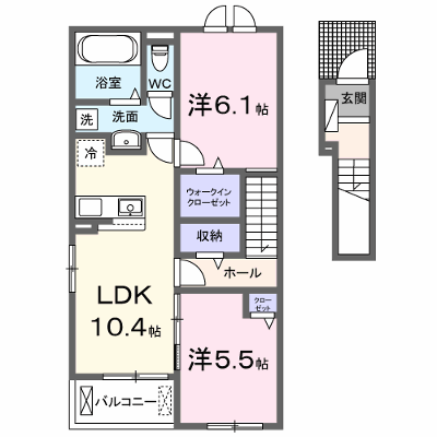 モンテ　クロッシュ 202【管理NO：1-028747801-02020】 ★家具家電は申し込み後に搬入します★ ★2026年10月上旬入居可能★の外観画像