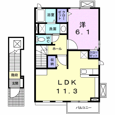 サンパテイ－クメゾンソレイユ 203【管理NO：1-015092801-02030】 ★家具家電は申し込み後に搬入します★ ★2026年08月下旬入居可能★の外観画像