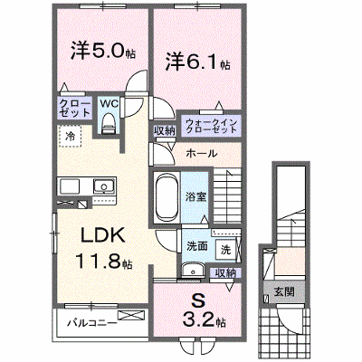 コート・ヴィレッジⅡ 201【管理NO：1-027925101-02010】 ★家具家電は申し込み後に搬入します★ ★2026年10月上旬入居可能★の外観画像