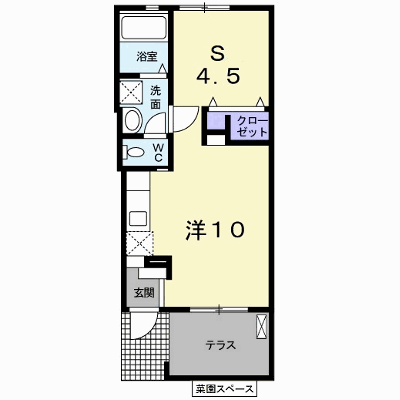 エンテラス池内　Ｃ 102【管理NO：1-022312903-01020】 ★家具家電は申し込み後に搬入します★ ★2026年09月下旬入居可能★の外観画像
