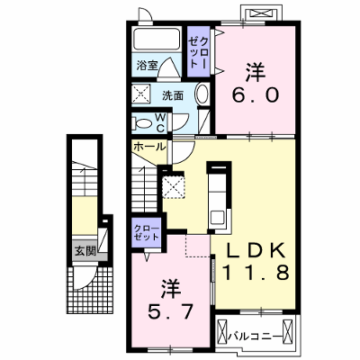 ナルド 202【管理NO：1-025482601-02020】 ★家具家電は申し込み後に搬入します★の外観画像
