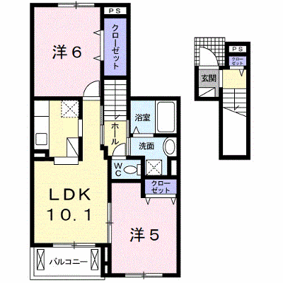 ル・リアンⅠ 202【管理NO：1-024504001-02020】 ★家具家電は申し込み後に搬入します★ ★2026年10月下旬入居可能★の外観画像