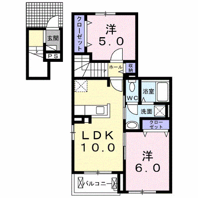アナベル 205【管理NO：1-025173701-02040】 ★家具家電は申し込み後に搬入します★ ★2026年10月上旬入居可能★の外観画像