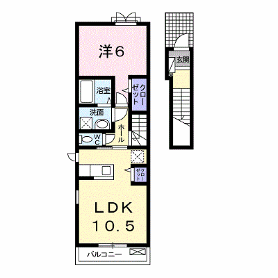シャンデポワールⅠ 206【管理NO：1-022617001-02050】 ★家具家電は申し込み後に搬入します★ ★2026年09月下旬入居可能★の外観画像