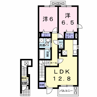 プリムローズＤ 203【管理NO：1-015132904-02030】 ★家具家電は申し込み後に搬入します★ ★2026年10月中旬入居可能★の外観画像